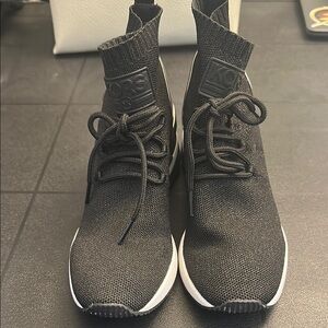 Pre loved- Michael Kors Men's Black High-Top Sneakers- in great condition